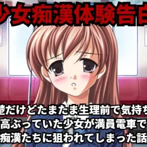 【少女痴○体験告白】清楚だけどたまたま生理前で気持ちが高ぶっていた少女が満員電車で痴○たちに狙われてしまった話【DLsite版】