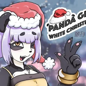 Panda girl white christmas